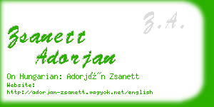 zsanett adorjan business card